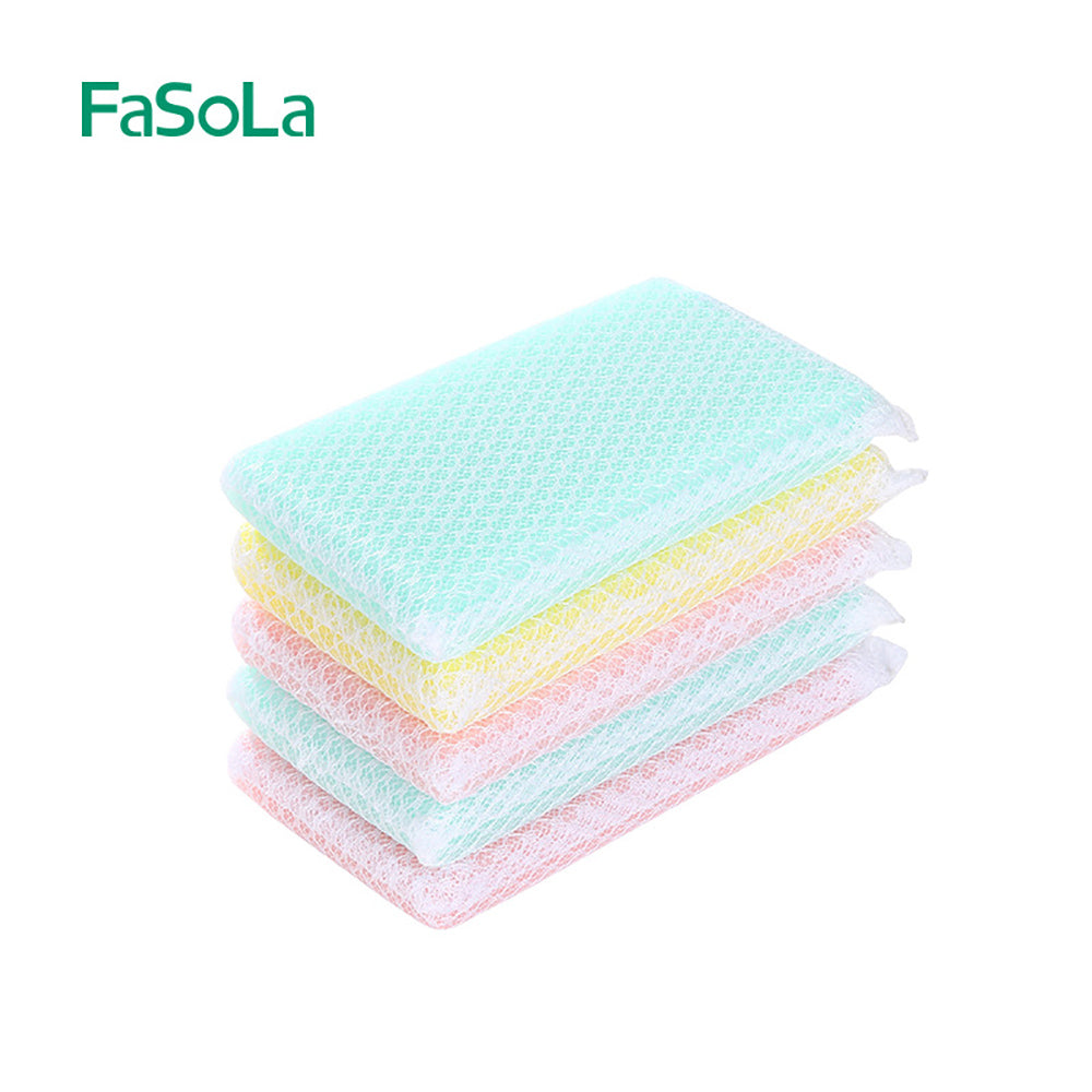 FaSoLa-Mesh-Sponge-Scrubbers---Assorted-Colors,-Pack-of-5-1