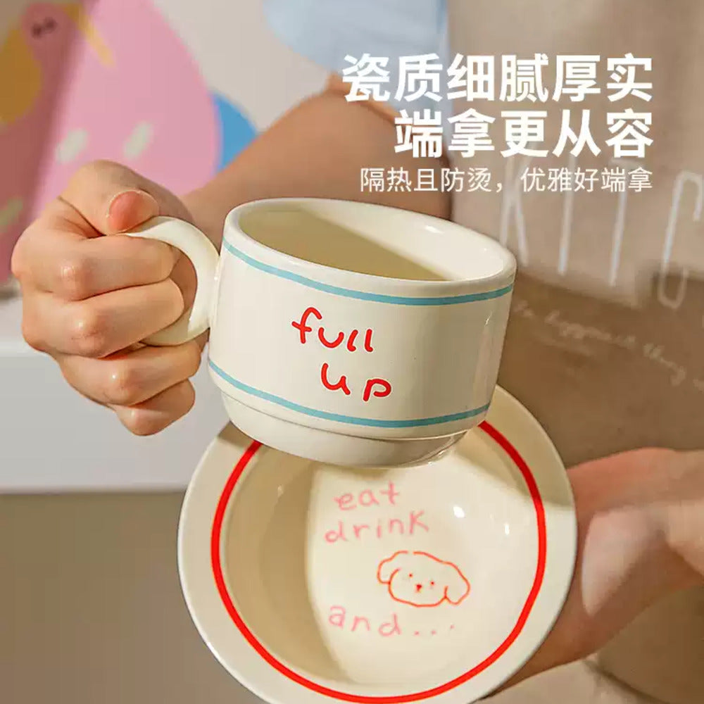 Modern-SweetHome-Line-Drawing-Puppy-Ceramic-Mug-320ml-–-Cute-Coffee-&-Tea-Cup-4