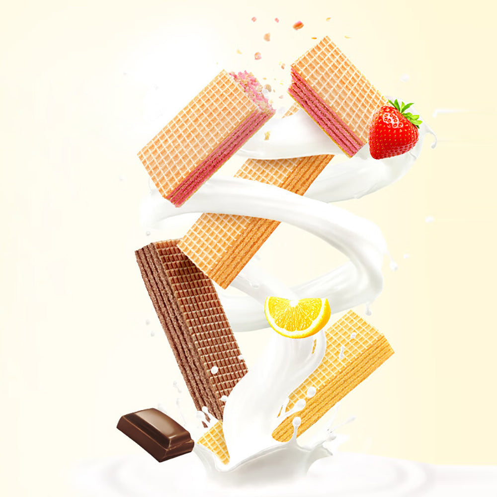 Bánh Xốp (Wafer) Hương Cam Garden 200 g × 4 gói – giòn tan, giàu chất xơ