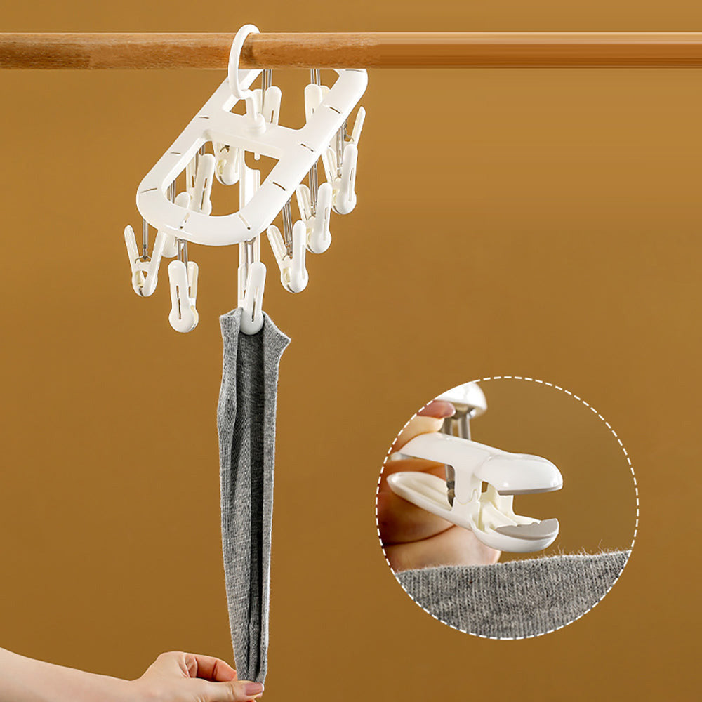 Giá Phơi Đồ FaSoLa 12 Kẹp – treo nắng, gấp gọn tiện lợi