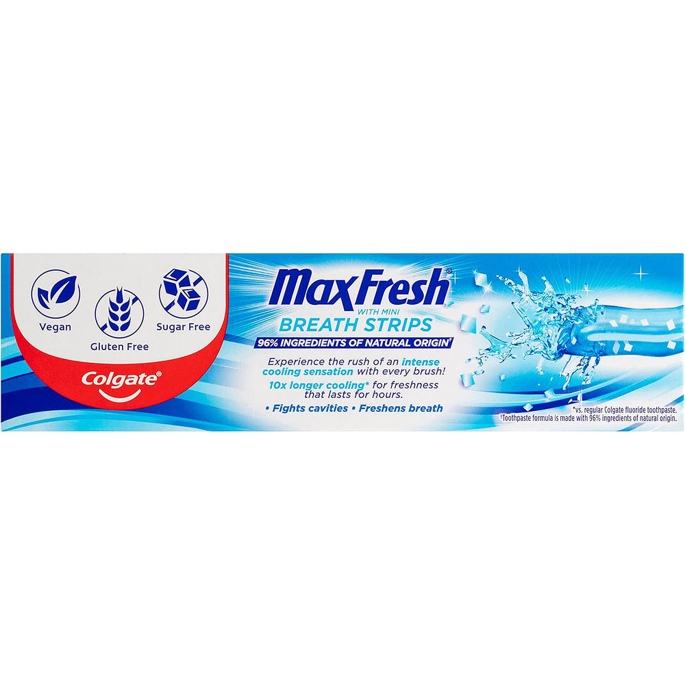 Colgate MaxFresh Cool Mint Toothpaste with Breath Strips 115g – Asian ...
