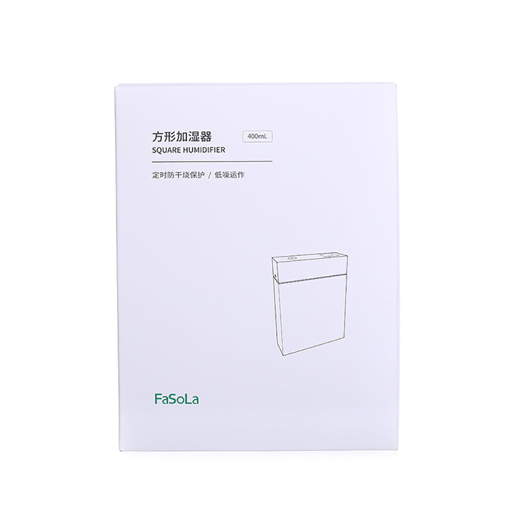 Máy tạo độ ẩm mini FaSoLa 300 ml – USB, thiết kế vuông nhỏ gọn
