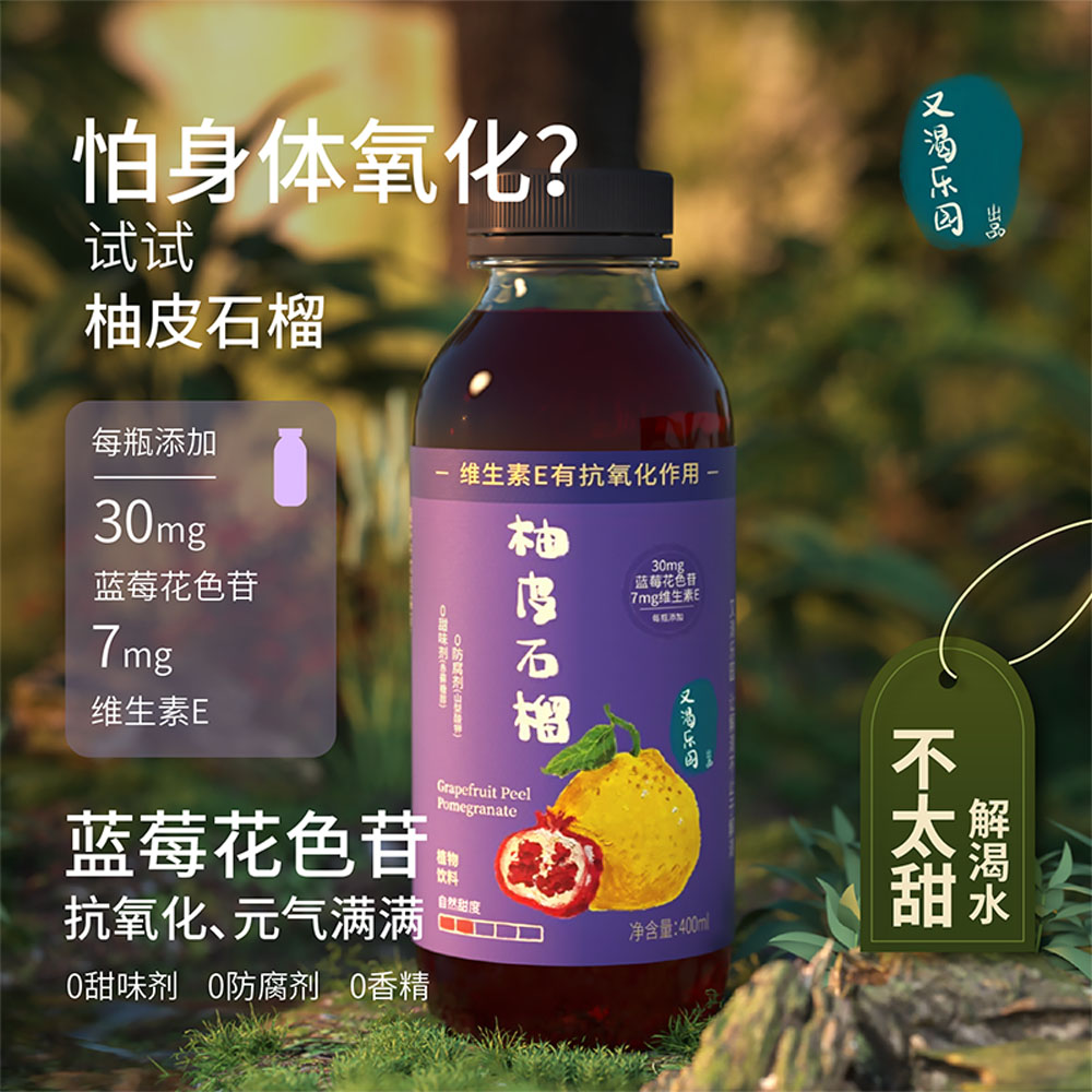 Yooker-Paradise-Grapefruit-Peel-&-Pomegranate-Infused-Water-400ml-–-Vitamin-E-Enriched-Detox-Drink-5