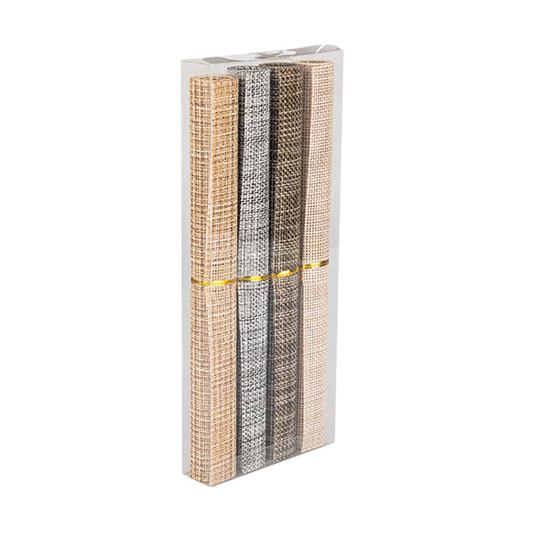 Modern SweetHome Nordic Heat-Resistant Table Mats - Champagne Color, Set of 4