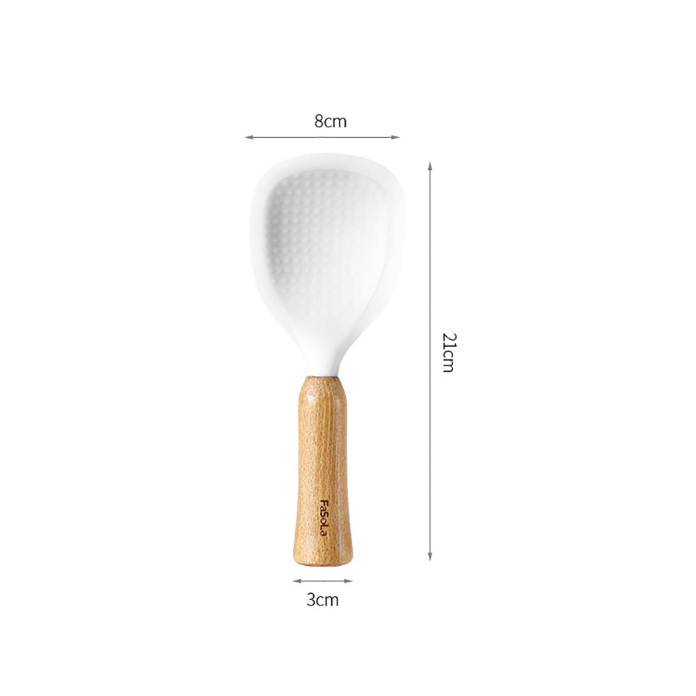 Muỗng Xới Cơm Đứng FaSoLa Off-White – chống dính, tiện dụng