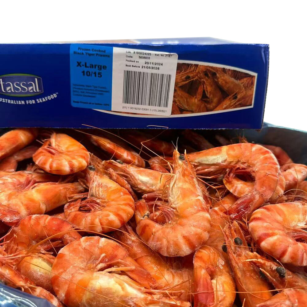 Tassal-Australian-Cooked-Black-Tiger-Prawns-(Frozen),-XL-Size-10/15-–-Approx.-500g-3