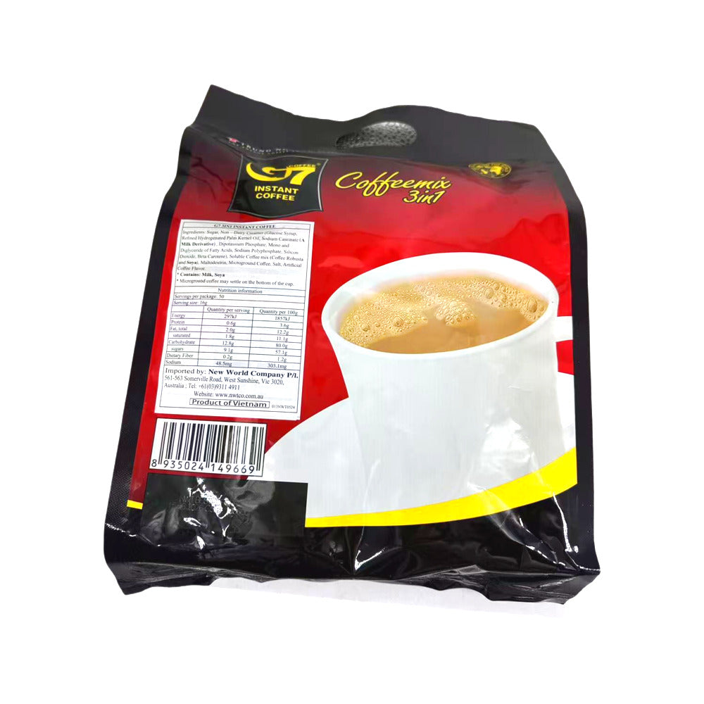 Cà phê hòa tan Trung Nguyên G7 3in1 800 g (50 gói × 16 g) – pha nhanh tiện lợi