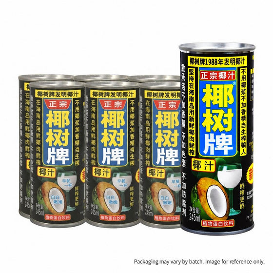 Sữa dừa Yedao 245 ml × 6 lon – thức uống dừa tươi, không chất bảo quản