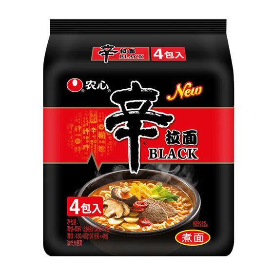 Nongshim Shin Black Spicy Ramen - 4 Packs