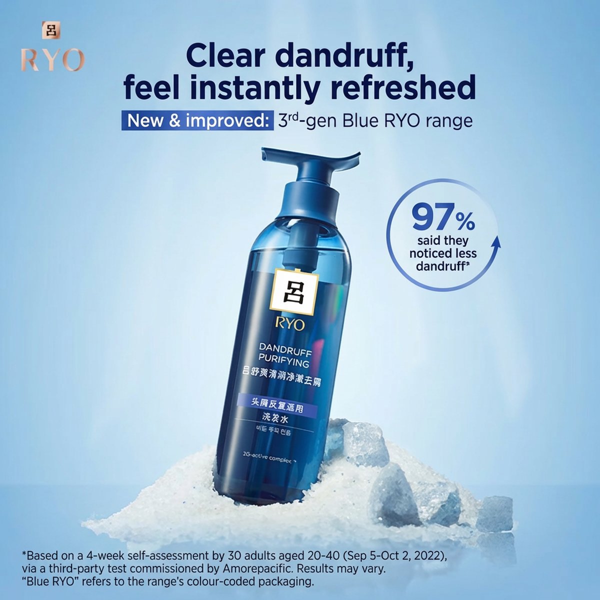RYO Blue RYO Refreshing & Hydrating Anti-Dandruff Shampoo 400ml – Asian ...