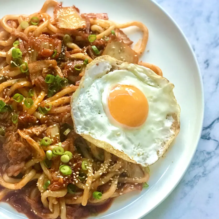 Stir fried Kimchi Udon