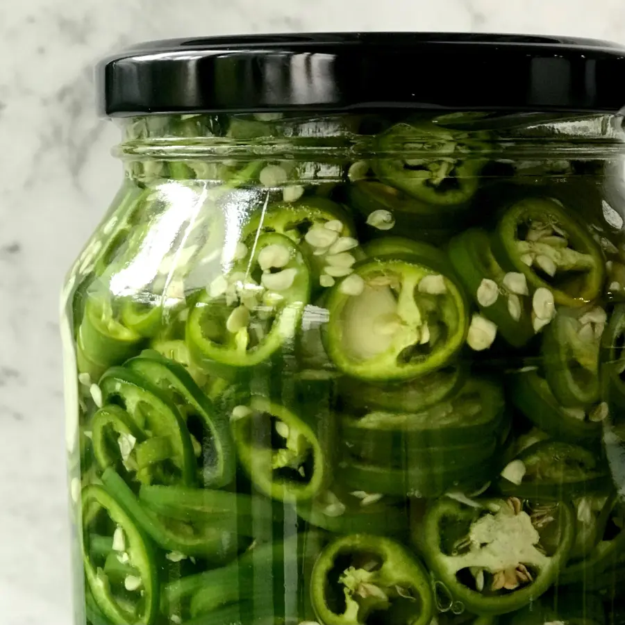 Pickled Green Chillies