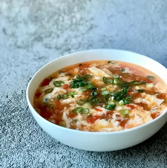 Tomato and Egg Drop Soup