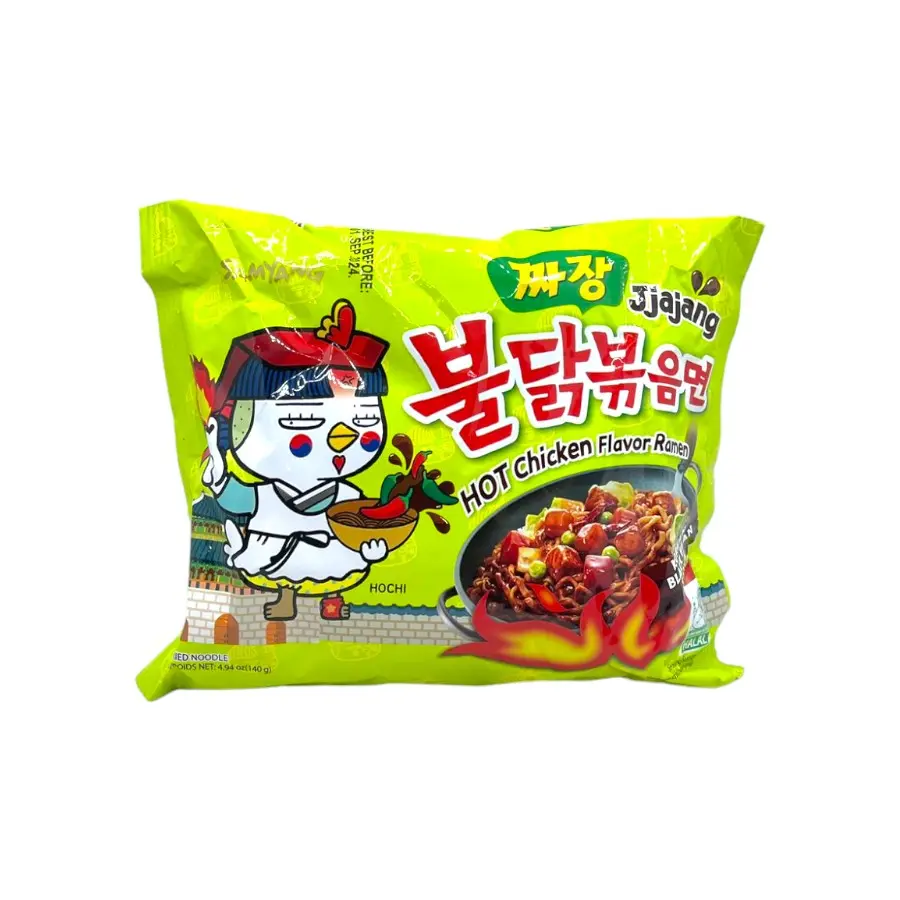 Samyang Jjajang Hot Chicken Flavour Ramen (5 X 140g) 700g - Noodles