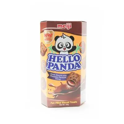 Meiji Hello Panda Cocoa Biscuits With Chocolate 50g