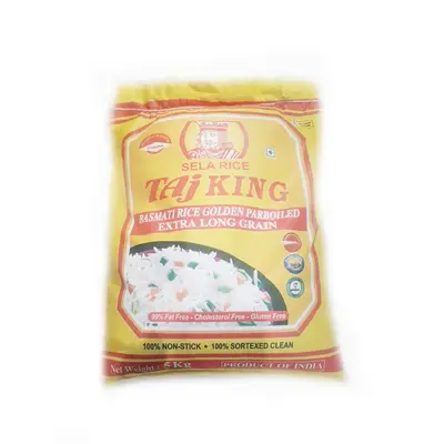 Taj King Basmati Rice Golden Parboiled 5kg