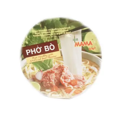 Mama Pho Bo Rice Noodle Beef Flavour Bowl 65g
