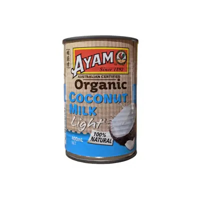 Ayam Organic Coconut Milk Light 400ml