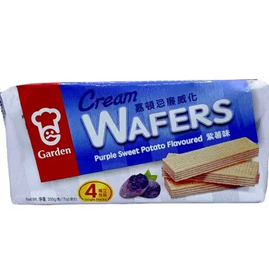 Garden Cream Waffers Purple Sweet Potato Flavour 200g