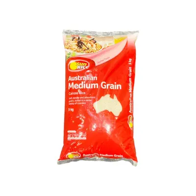 Sunrice Sunwhite Medium Grain Rice 5kg