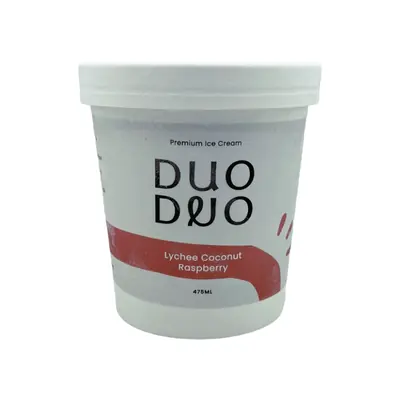 Duo Duo Ice Cream Lychee Coconut Raspberry 475ml