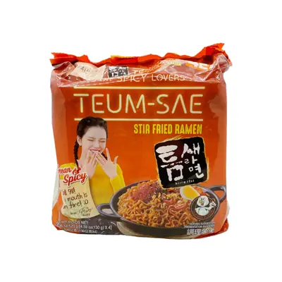 Paldo Teumsae Stir Fried Ramen Spicy 130g*4
