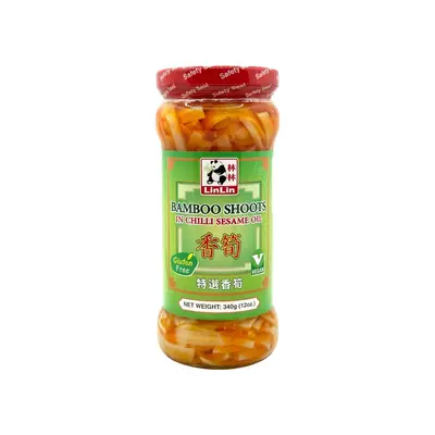 Linlin Bamboo Shoots In Chilli Sesame Oil 340g