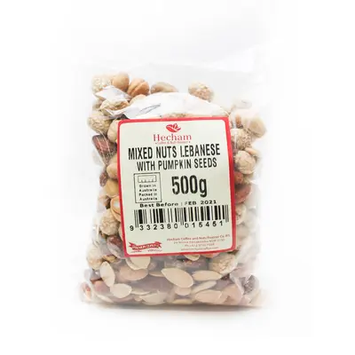 Hecham Mixed Nuts Lebanese W/ Pumpkin Seeds 500g