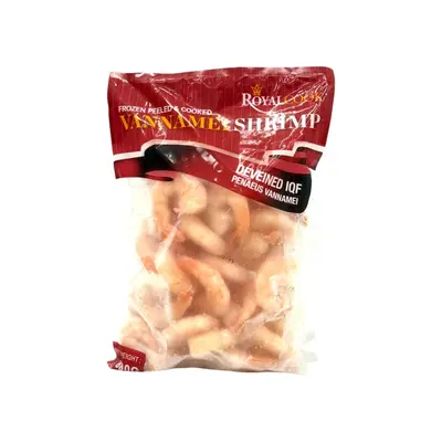 Royal Cook Frozen Peeled & Cooked Shrimp 26/30 800g