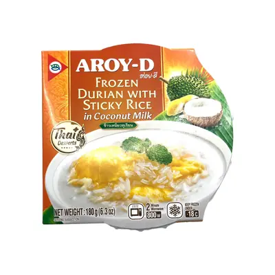 Aroy-D Frozen Durian With Sticky Rice In Coconut Milk 180g