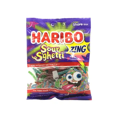 Haribo Sour S'ghetti Gummi Candy 142g