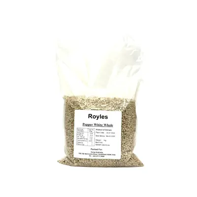 Royles White Pepper Whole 1kg