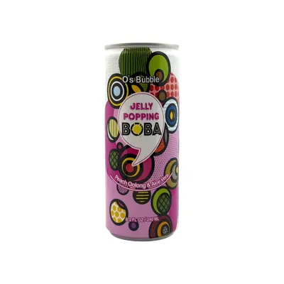 O's Bubble Popping Boba Peach Oolong And Aloe Vera 240ml