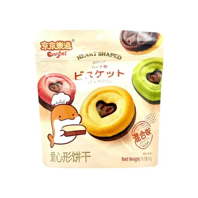 Ennjoi Heart Shaped Biscuit Assorted Flavor 60g