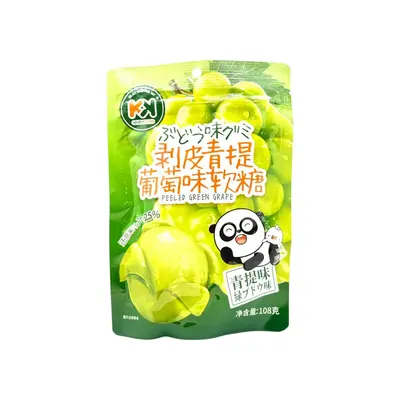 Kk Peeled Green Grape Soft Candy 108g