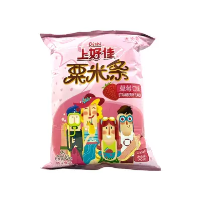 Oishi Corn Curl Strawberry 70g
